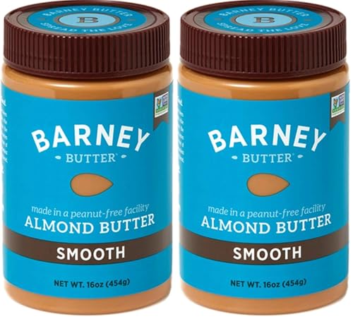 Barney Butter Almond Butter, Smooth, 16 Ounce Jar, Skin-Free Almonds, No Stir, Non-GMO, Gluten Free, Keto, Paleo, Vegan