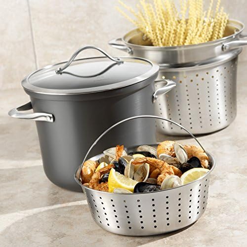 Calphalon Contemporary Hard-Anodized Aluminum Nonstick Cookware, Stock Pot, 8-quart, Black