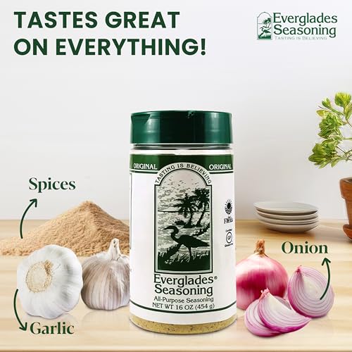 Everglades All Purpose Seasoning Blend - Southern Herbs & Spices - 16 oz | Gluten Free, No Pesticides, Granule Form, Made In Florida, For Meat Seafood Veggies