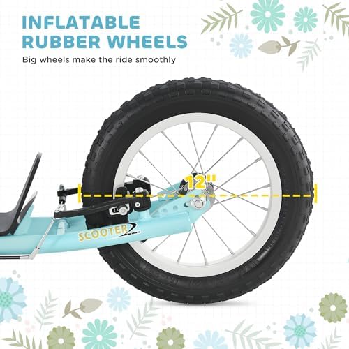 Aosom Kick Scooter with Dual Caliper Brakes Ages 5+ Max Load 220lbs