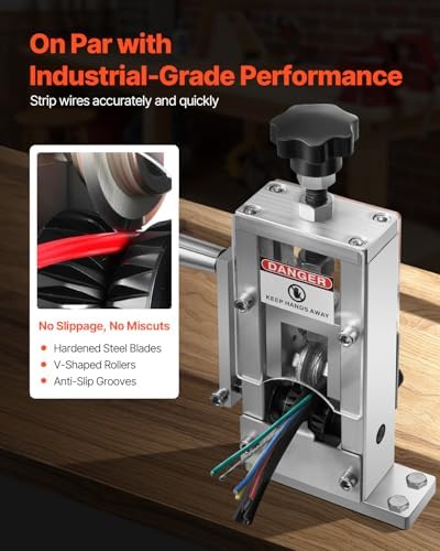 VEVOR Wire Stripping Machine 0.06-1.5 inch, 11 Channels 10 Blades