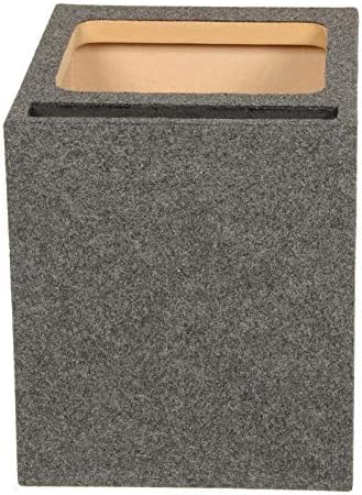QPower QBOMB Single 12-Inch Speaker Box – Side-Ported Design with Black Bed Liner – Compatible with Kicker L7 Subwoofer