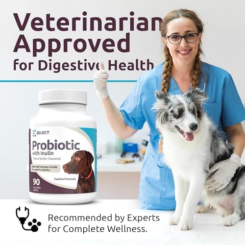K9 Select Pet Probiotics for Dogs with Inulin – Dog probiotics for Digestive Health & Gut Support with Digestive Enzymes for Dogs
