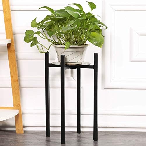 Sunnyglade 15" High Plant Stand Indoor Metal Potted Plant Holder Sturdy | Plant Stand Indoor Galvanized Steel Pot Stand with Stylish Mid-Century