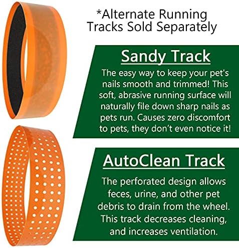 Sandy Track - for Green Silent Runner 12" Wide - Textured Nail Trimming Track for Pet Exercise Wheel (Green 12" Wide)