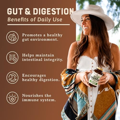 HEART & SOIL Gut & Digestion Supplement, 180 Capsules