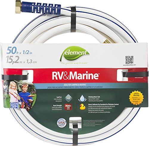 Swan Products ELMRV58050 Element RV & Marine Camping and Boating Water Hose 50' x 5/8", White