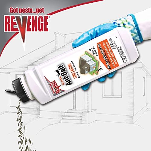 Revenge Ant Killer Granules, 4 lbs. Ready-to-Use Fast Acting Perimeter Treatment for Home Kills Ants, Fleas & Roaches