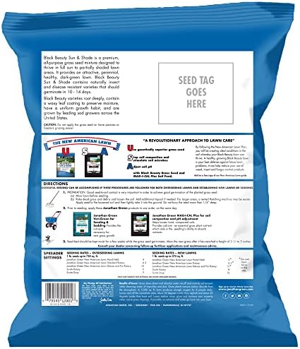 Jonathan Green (12005) Black Beauty Sun & Shade Grass Seed - Cool Season Lawn Seed (7 lb)