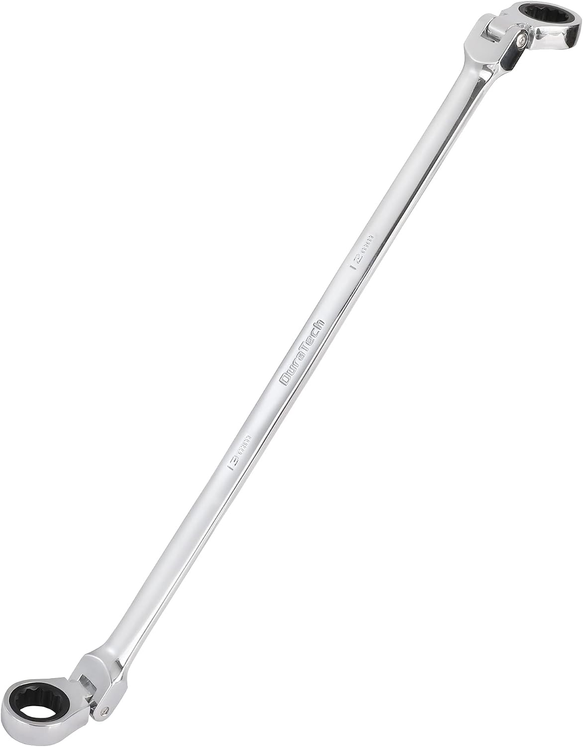 DURATECH Extra Long Flex-Head Ratcheting Wrench Set, Metric, CR-V Steel