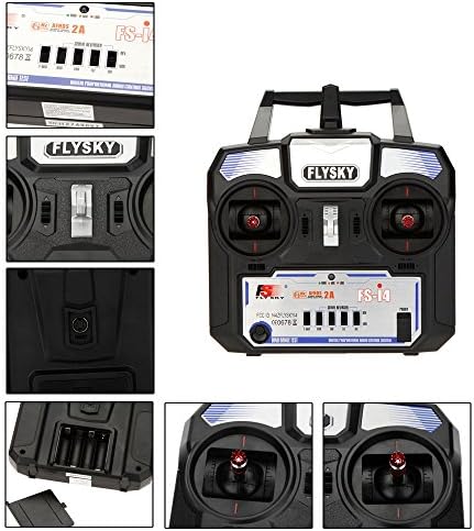 Flysky FS-i4 AFHDS 2A 2.4GHz 4CH Radio System Transmitter for RC Helicopter Glider with FS-A6 Receiver