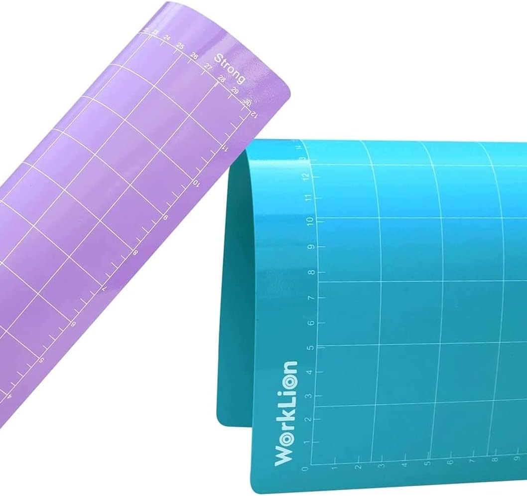 WORKLION Cutting Mat 12x12 Compatible with Maker/Maker 3/Maker 4/Air 2/Explore 3/4, Variety Sticky（Standard, Light