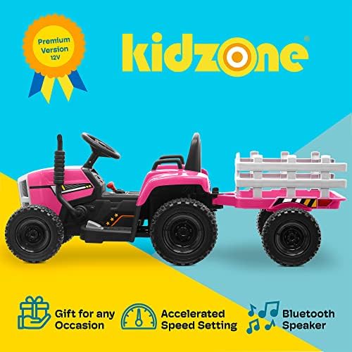 Kidzone 12V 7Ah Premium Electric Tractor Ride On Toy, Green