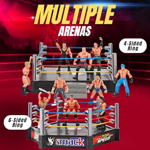 Liberty Imports Ultimate 32-Piece Wrestling Miniature Toys for Kids Pretend Play