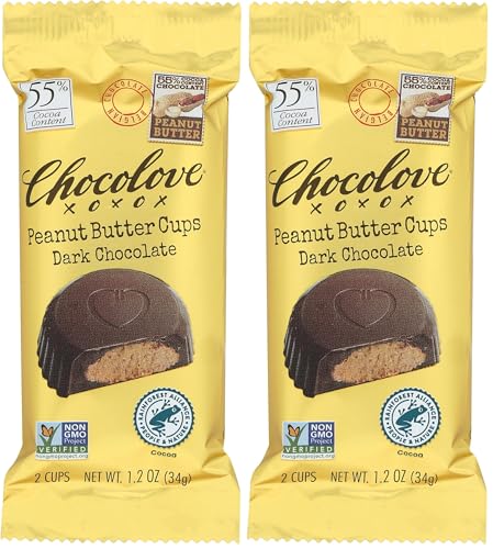 Chocolove Dark Chocolate Peanut Butter Cups, 1.2 OZ
