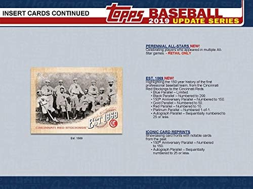 2019 Topps Update Baseball Blaster Box (7 Packs/14 Cards: 1 Hit, 5 Inserts)
