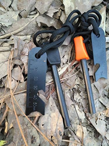FOSTAR Ferrocerium Alloy Rod Fire Starter, 5/16 Inch Thick Waterproof Fire Steel, Bushcraft Ferro Rod with Easy Grip Handle