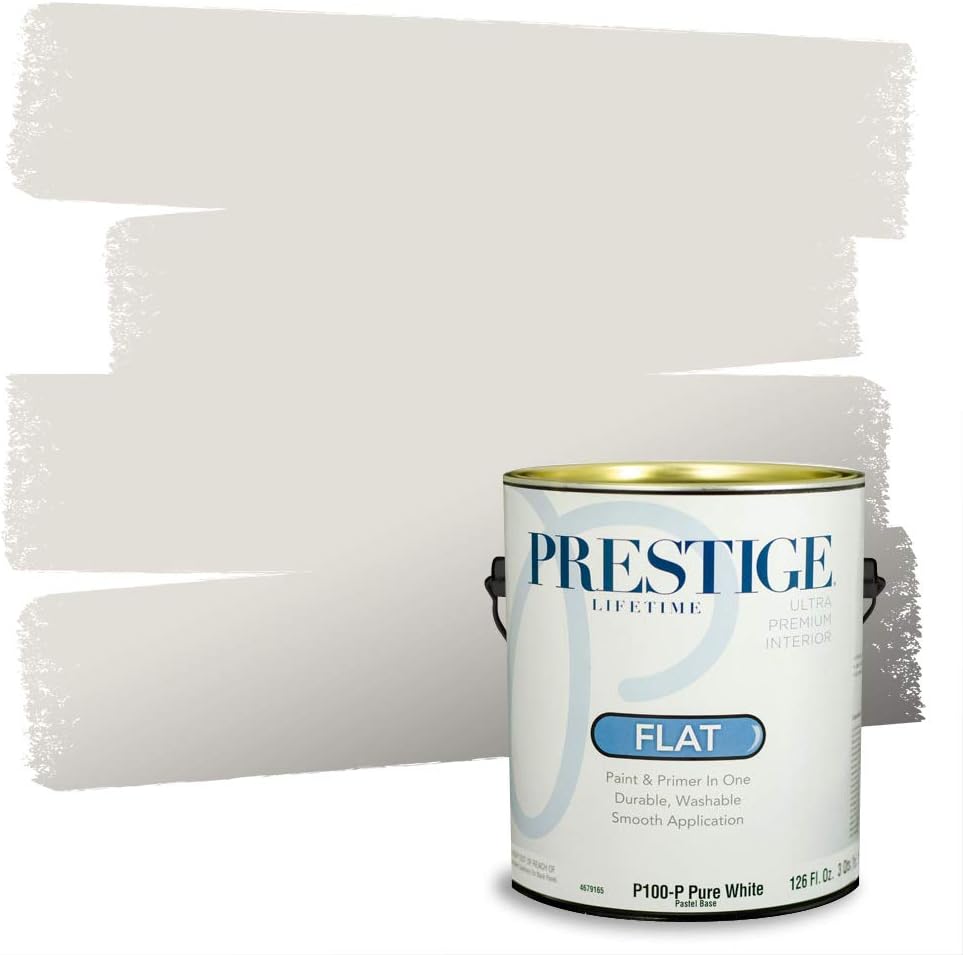 PRESTIGE Paints Exterior Paint and Primer In One, 1-Gallon, Satin, Comparable Match of Sherwin Williams* Black Magic*