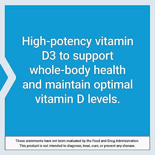 Life Extension Vitamin D3 175 mcg (7000 IU), Immune System Support, Bone Health, Brain Performance, Gluten-Free, Non-GMO, Once Daily, Two-Month Supply