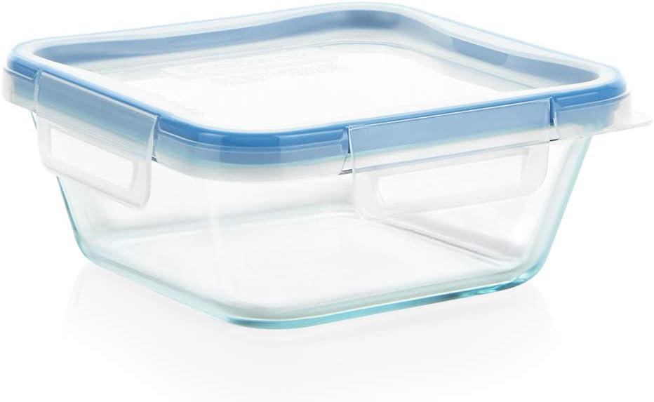 Snapware Glass Total Solutions (12-Pack) Food Storage Containers Set | Airtight & leakproof plastic locking BPA-free lids, freezer, dishwasher, microwave safe