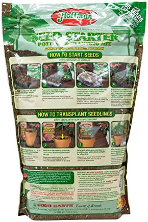 Hoffman INC A H Seed Starter Potting & Planting Mix with Wetting Agent for Moisture Retention, 4qt Bag
