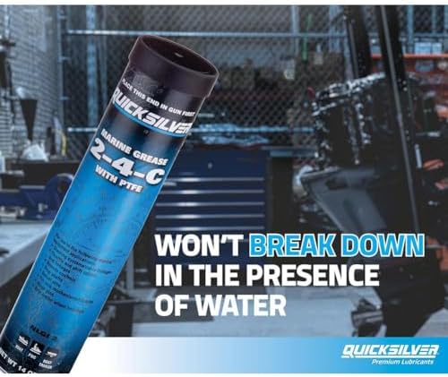 Quicksilver 802863Q1 2-4-C Marine Grease/Lubricant with PTFE - 14 Oz. Cartridge