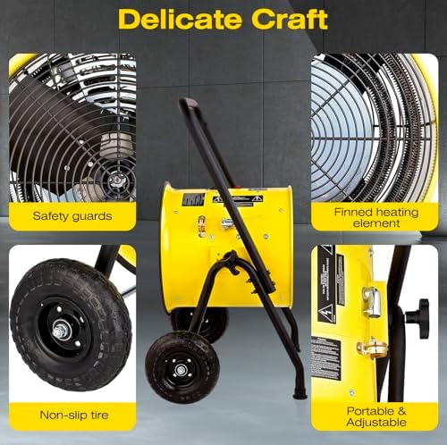DR. INFRARED HEATER DR-PS11024 Salamander Construction 10000-Watt, Single Phase, 240-Volt Portable Fan Forced Electric Heater