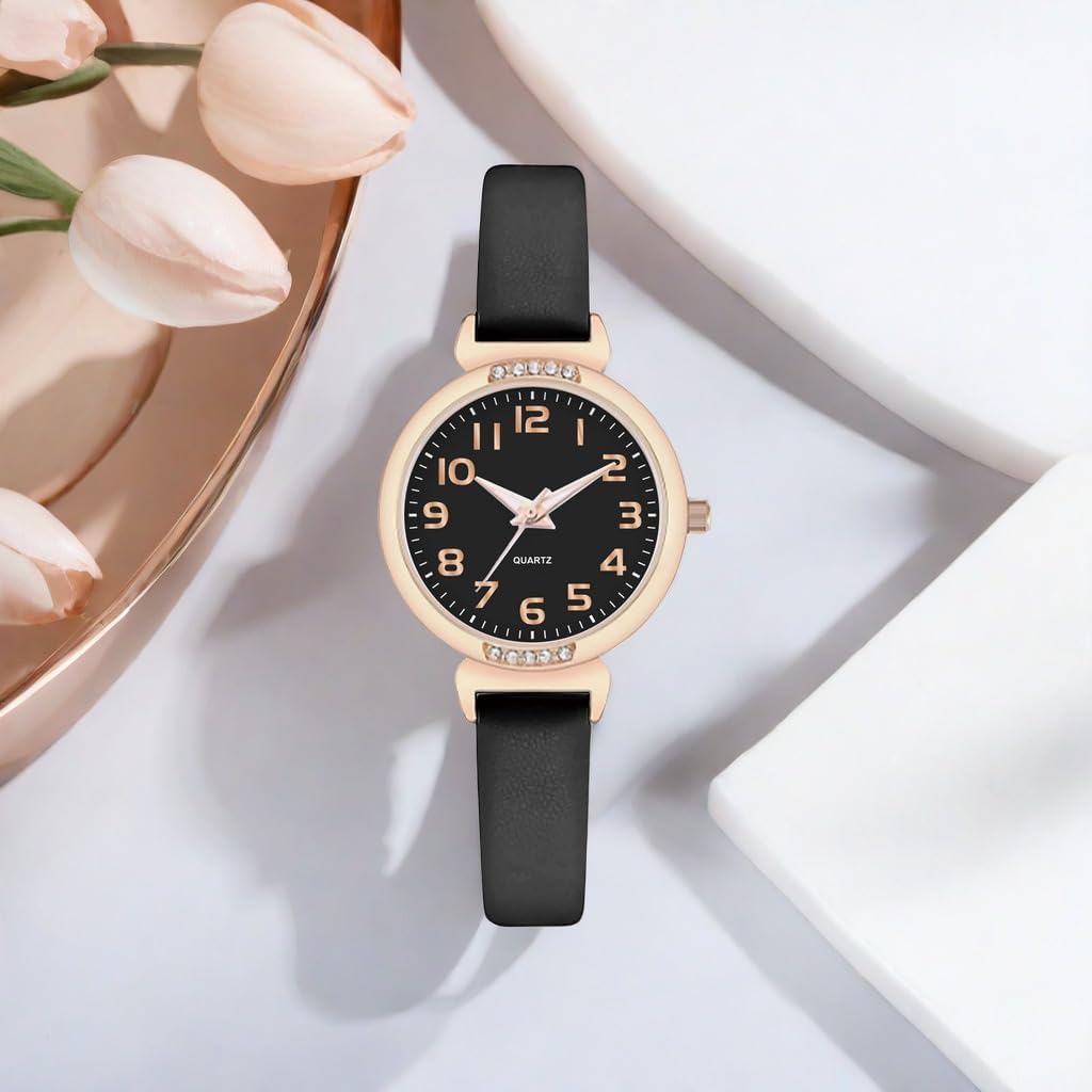 NUOVO Women's Silicone Sports Watch - Crystal Accented Leather Strap Analog Display