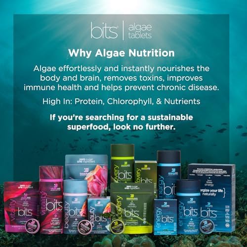 ENERGYbits/RECOVERYbits - Organic Spirulina & Chlorella Tablets - Single Serving Sample Packs - Algae Superfood - High Protein