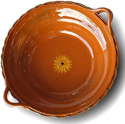 Mexican Clay Unlidded Cazuela, Large, Terracotta, 3 Quarts
