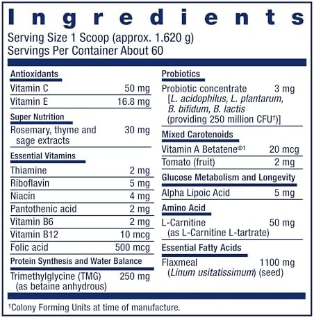 Life Extension Dog Mix, Dog Vitamins and Supplements, probiotics, L-carnitine, B12, folic Acid, Vitamin C, Vitamin E, Rosemary, Nutrient Absorption