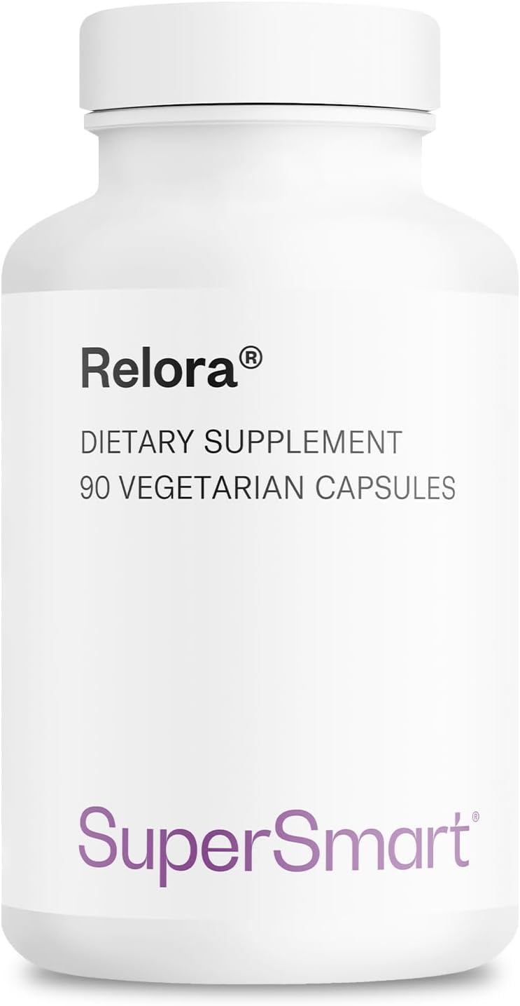 SuperSmart Relora 750mg per Day - Magnolia Officinalis & Phellodendron Amurense Extract Supplement | Non-GMO & Gluten Free - 90 Vegetarian Capsules