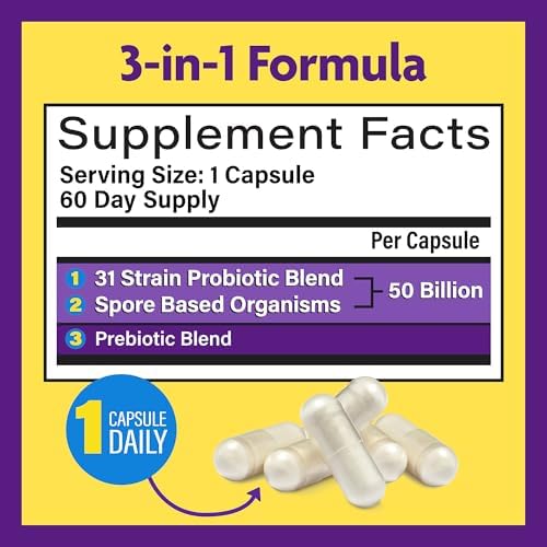 InnovixLabs Multi Strain Probiotics for Women & Men (60 Capsules) | Helps Supports Immune & Gut Health, 31 Probiotic Strains + Prebiotic Fiber