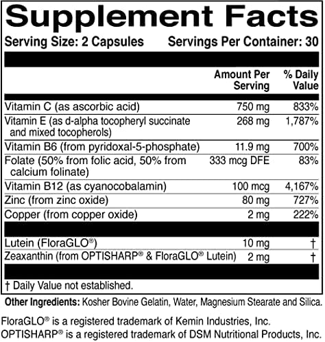 ScienceBased Health MacularProtect AREDS 2 Formula – Eye Health Vitamin & Mineral Supplement with Lutein