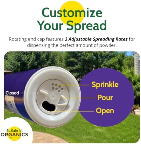 St. Gabriel Organics Lawn & Garden Dispenser, 32" (12 Pack) | Adjustable and Reusable 3-Setting Tube Dispenser, for Applying Powdered Milky Spore and Other Fine Granules and Powders
