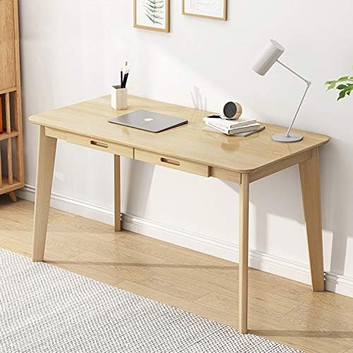 IOTXY Solid Wood Writing Desk - Home Office Laptop Computer Table, Walnut