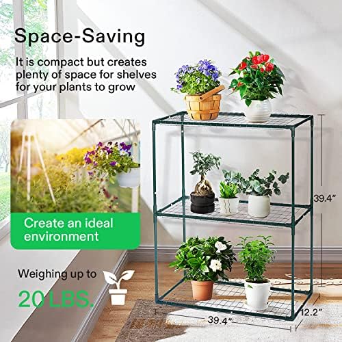 VIVOSUN Mini 4-Tier Greenhouse with Wheels
