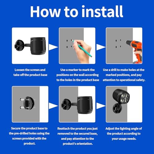 Battery Powered Outdoor Motion Sensor Light, 600LM 6000K Waterproof Wide-Angle Detection Auto On/Off LED Security Light for Garage, Yard, Front Door