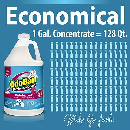OdoBan Disinfectant Concentrate and Odor Eliminator, Made in the USA, Cotton Breeze Scent, 2 Gallons