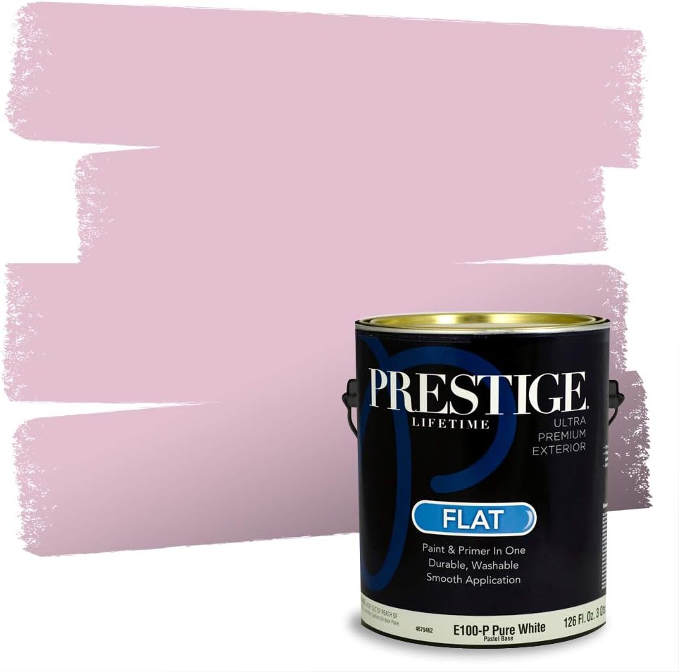 PRESTIGE Paints Exterior Paint and Primer In One, 1-Gallon, Satin, Comparable Match of Sherwin Williams* Grandeur Plum*