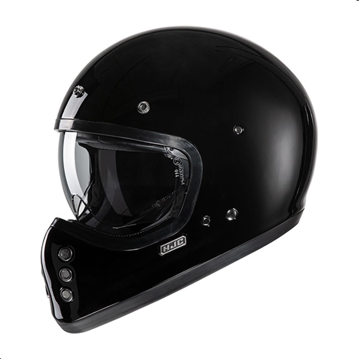 HJC V60 Solid Off-Road Motorcycle Helmet with IS-10 Internal Visor, DOT Approved (Semi Flat Black, X-Small)