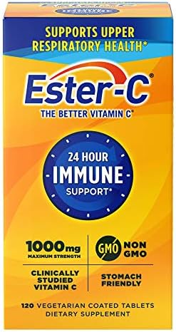 Ester-C Vitamin C, 1,000 mg, 60 Coated Tablets (Packaging May Vary)