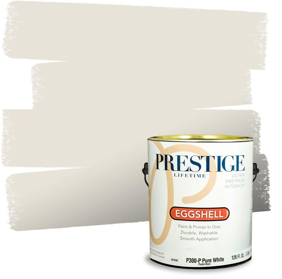 PRESTIGE Paints Exterior Paint and Primer In One, 1-Gallon, Satin, Comparable Match of Sherwin Williams* Black Magic*