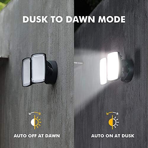 LUTEC 2 Packs 14W LED Flood Light Outdoor, 1300LM 5000K Single-Head Floodlight