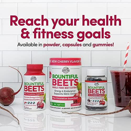 Country Farms Bountiful Beets, Wholefood Beet Extract Superfood, Helps Support Healthy Circulation and Promote Energy, Nitric Oxide Boost