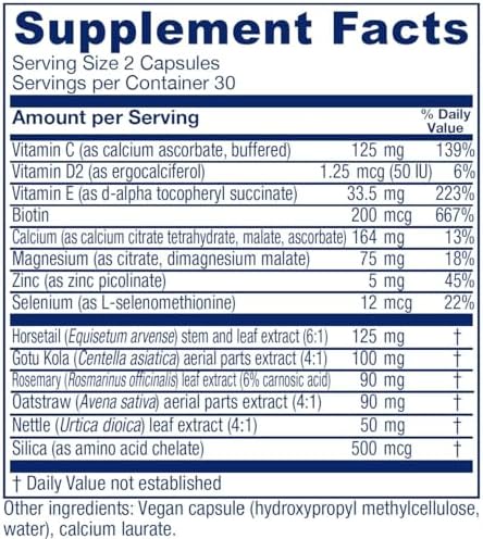 Vitanica Luminous - Hair, Skin & Nail Support Supplement - Nutritional Supplement for Women with Magnesium & Selenium - Vegan Antioxidant Supplement - Consumer Line - 60 Capsules