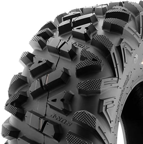 SunF ATV Tires 25x10-12 UTV Tire 25x10x12 All Terrain Off-Road Mud Tires, 6 Ply Tubeless