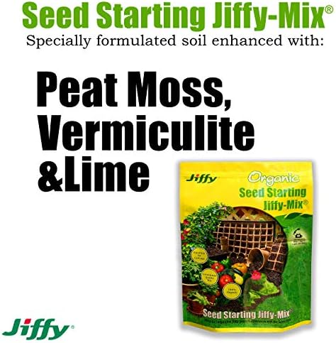 Jiffy Natural & Organic Seed Starting Soil Mix, 10 QT (1 Bag (10 QT)