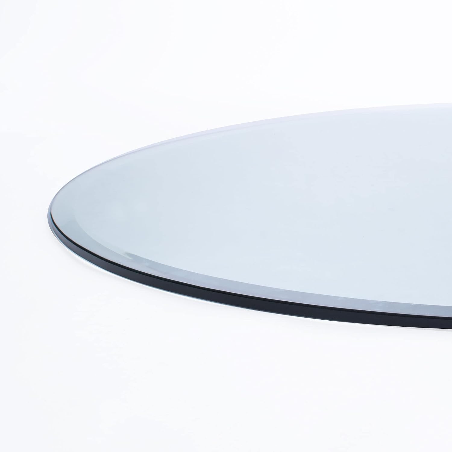 24" Round 1/2" Thick Glass Table Top with Beveled Edge and Tempered Glass