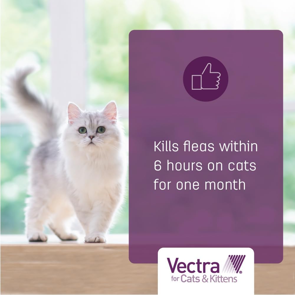 Vectra for Cats Flea Treatment & Prevention for Large Cats (Over 9 lbs.) 6-Month Supply | No Prescription Required